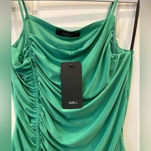 SAINTS 21 Ruched Green Woman’s Bodysuit Size:Large NWT